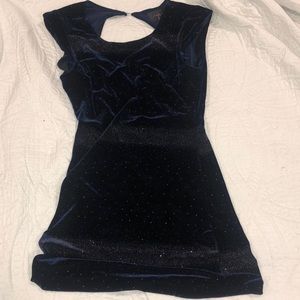 Navy blue velvet glitter Urban Outfitters dress